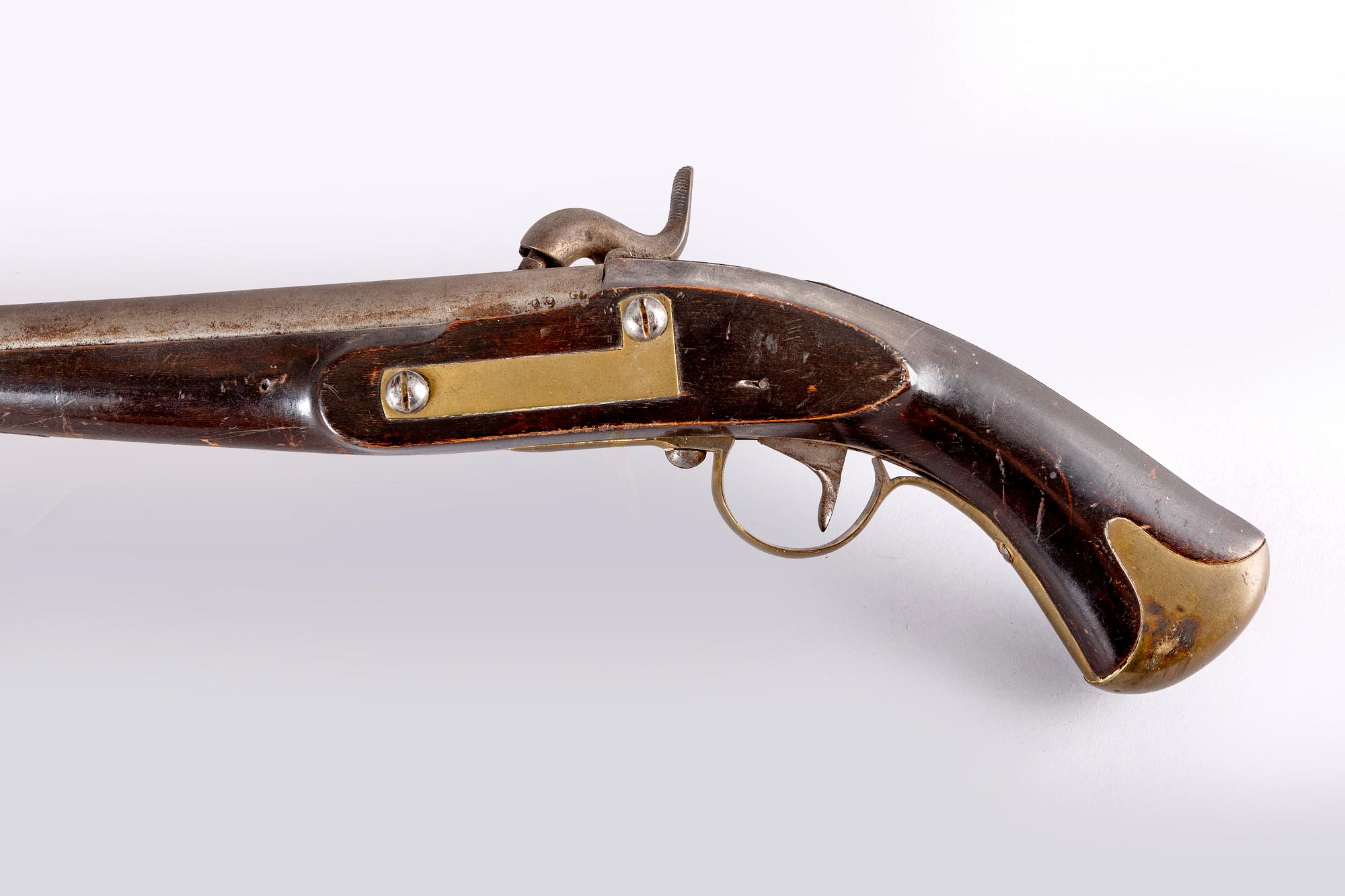 A Swedish cavalry percussion pistol, 1820-1849 pattern.