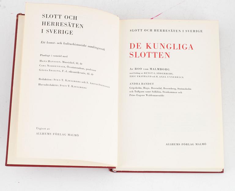 Bokverk, 18 volymer, "Svenska slott och herresäten", Allhems förlag, Malmö 1966-71.