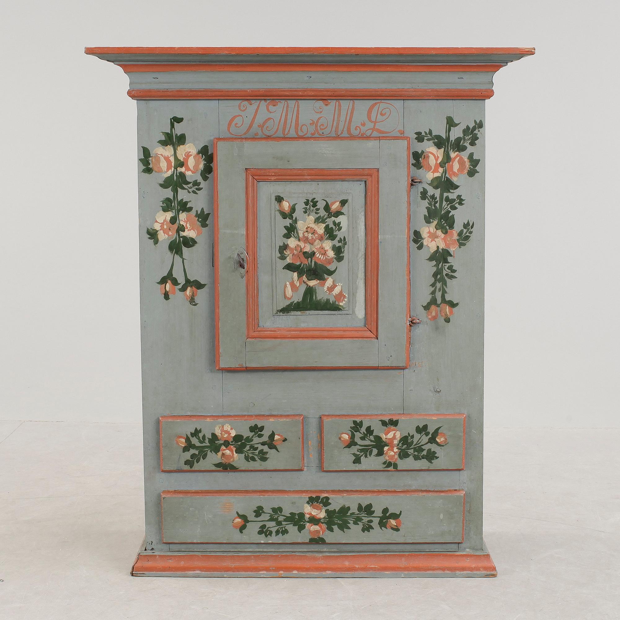 HÄNGSKÅP, Forsa/Hög, Hälsingland, 1800-tal.