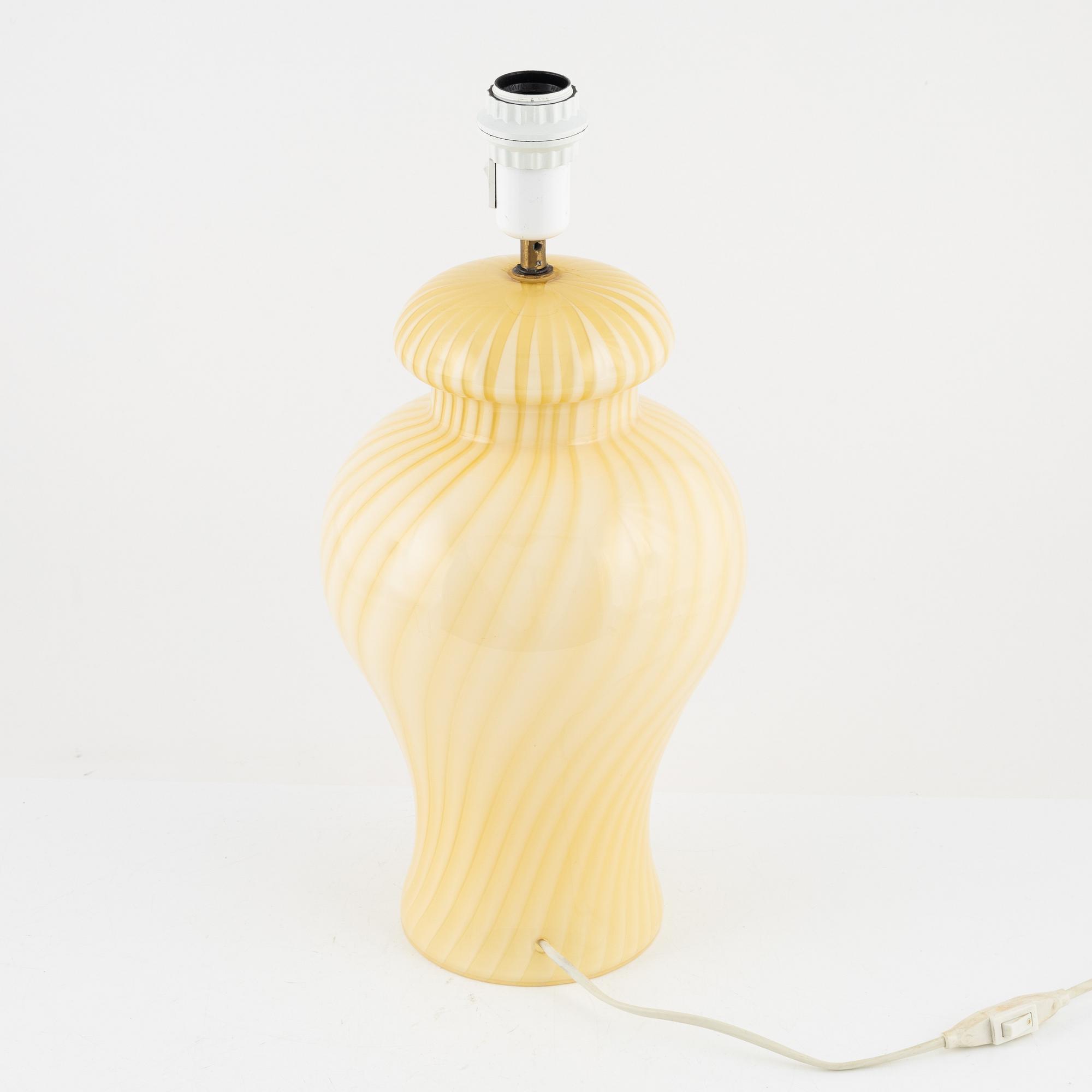 Bordslampa, 1900-talets senare del.