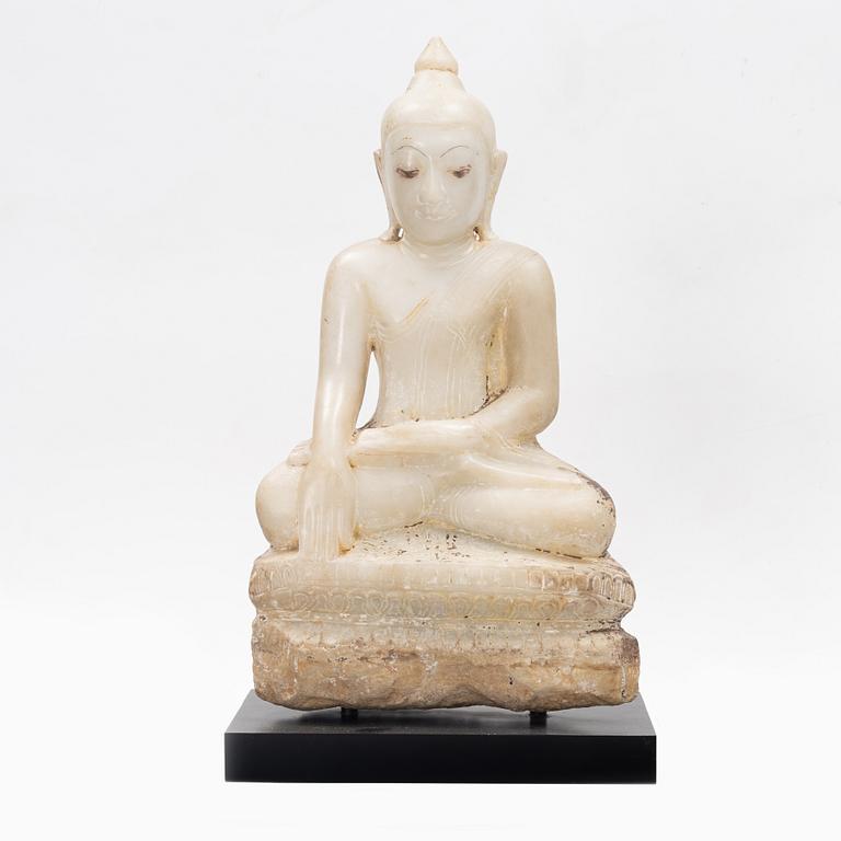 Buddha, alabaster, Burma/Myanmar, 1800-tal.