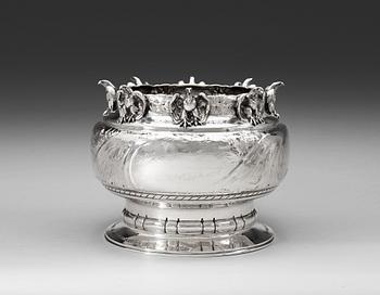 A K. Anderson silver punch bowl, Stockholm 1919.