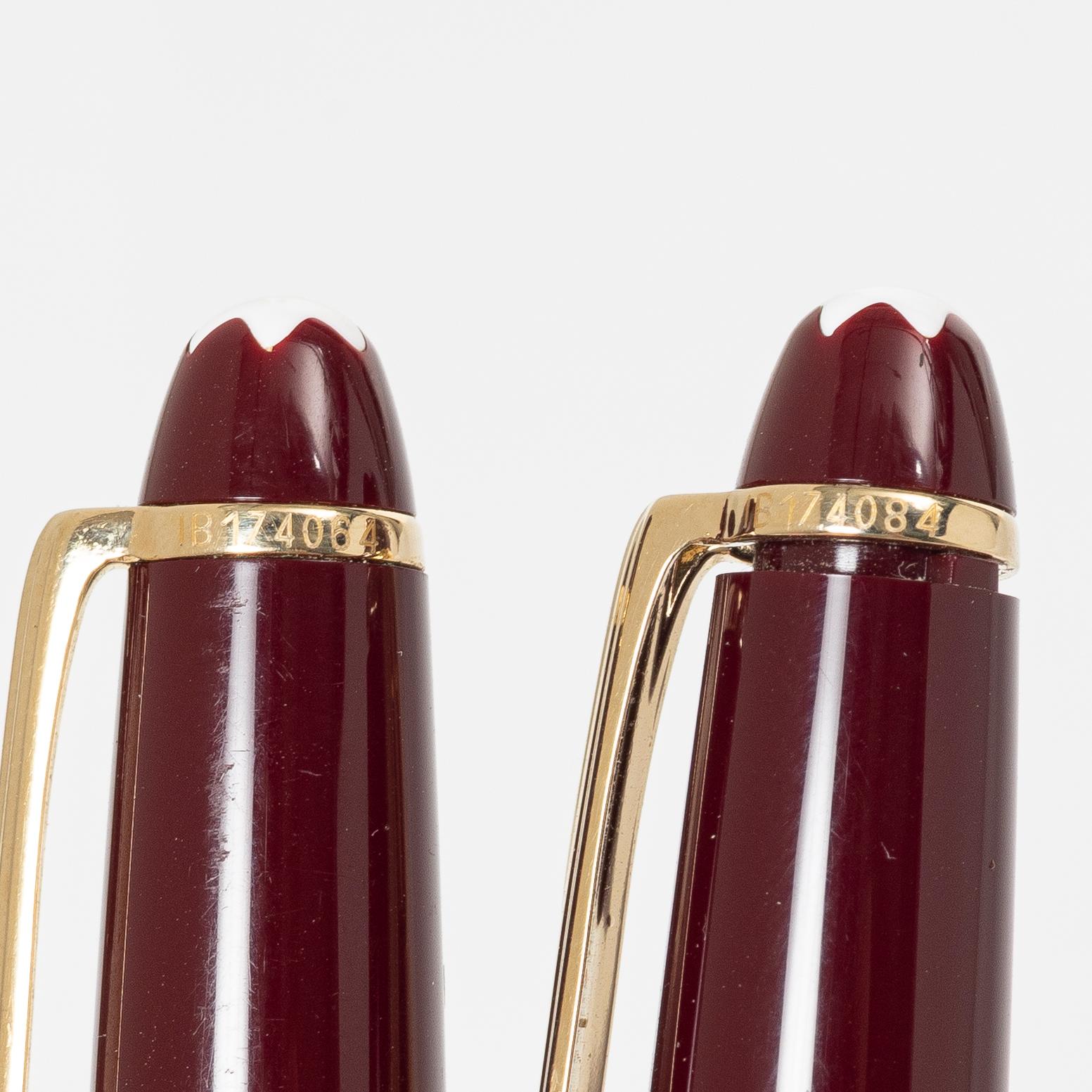 Kulspetspennor, 2 st, "Meisterstück", Mont Blanc, Tyskland. .