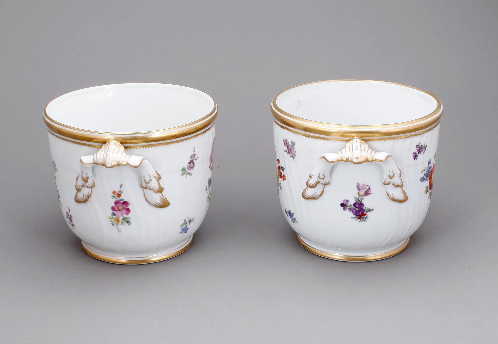 VINKYLARE, ett par, porslin, Royal Copenhagen.
