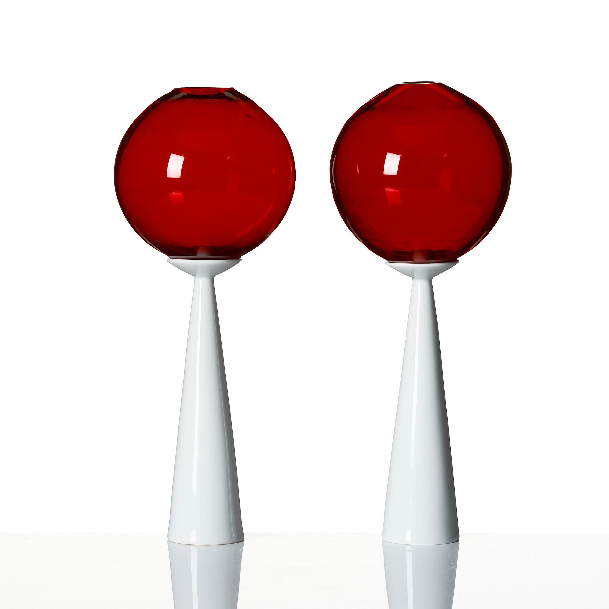 Hans-Agne Jakobsson, a pair of candle holders, model "L 8", Hans-Agne Jakobsson AB, Markaryd, 1950-60s.