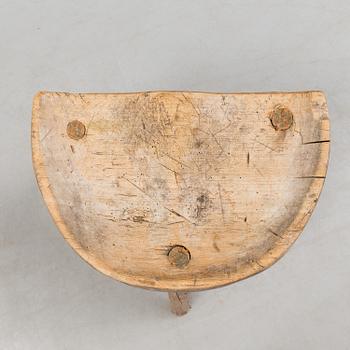 A folk art stool 19th century.