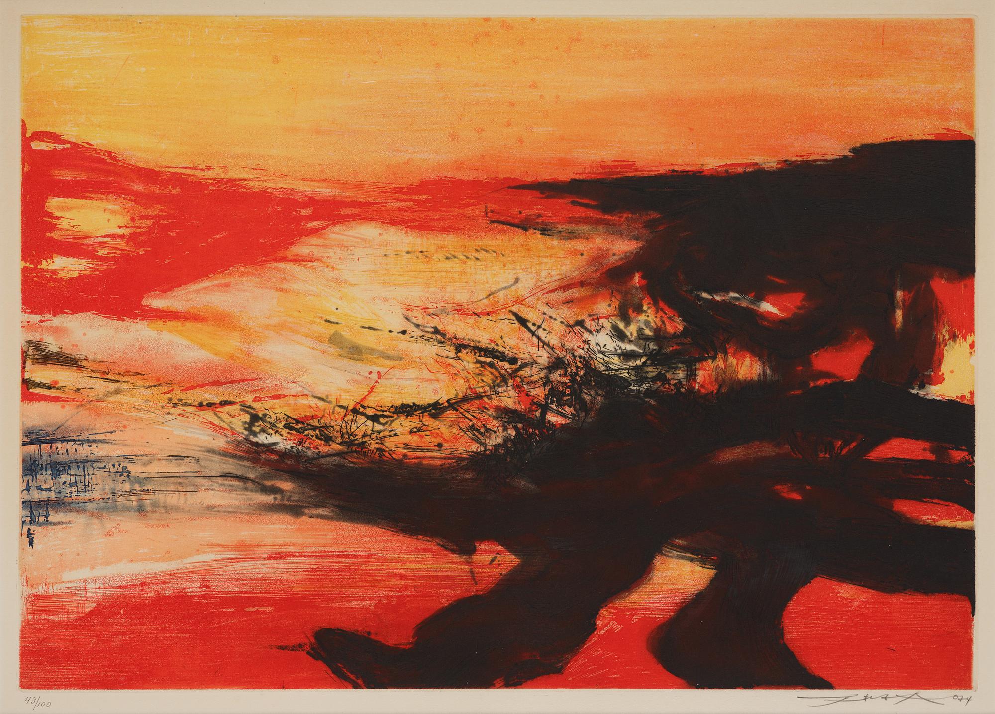 Zao Wou-ki, Untitled from: "Hommage aux Prix Nobel" (The Nobel Prize Portfolio).