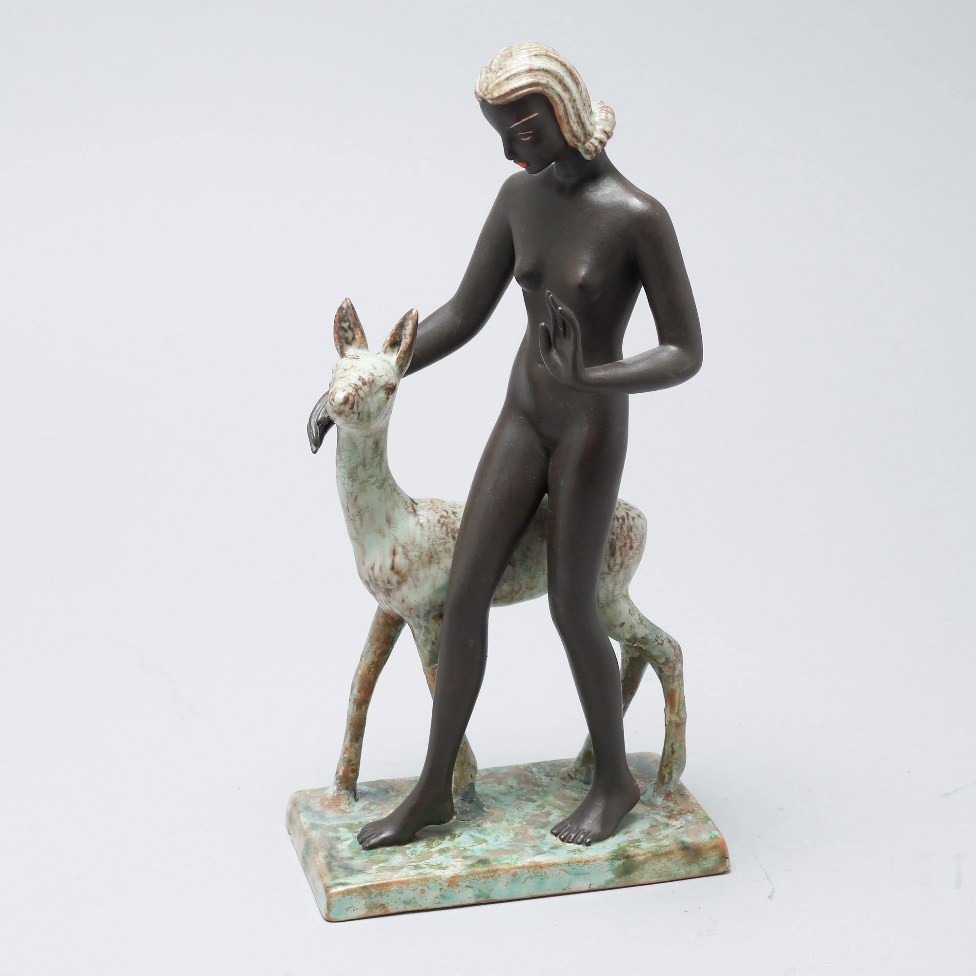 A ceramic figurine by Goldscheider, Wien, from the first half of the 20th century.