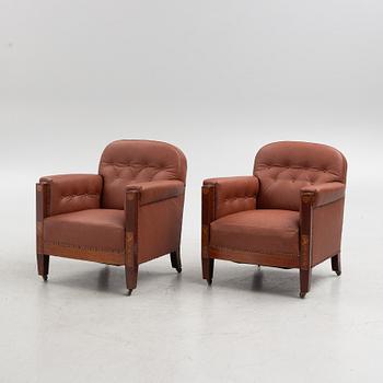 A pair of Art Nouvaeu armchairs, 1910's/1920's.