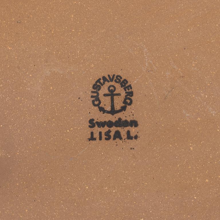 Lisa Larson, skål samt väggrelief, stengods, Gustavsberg.