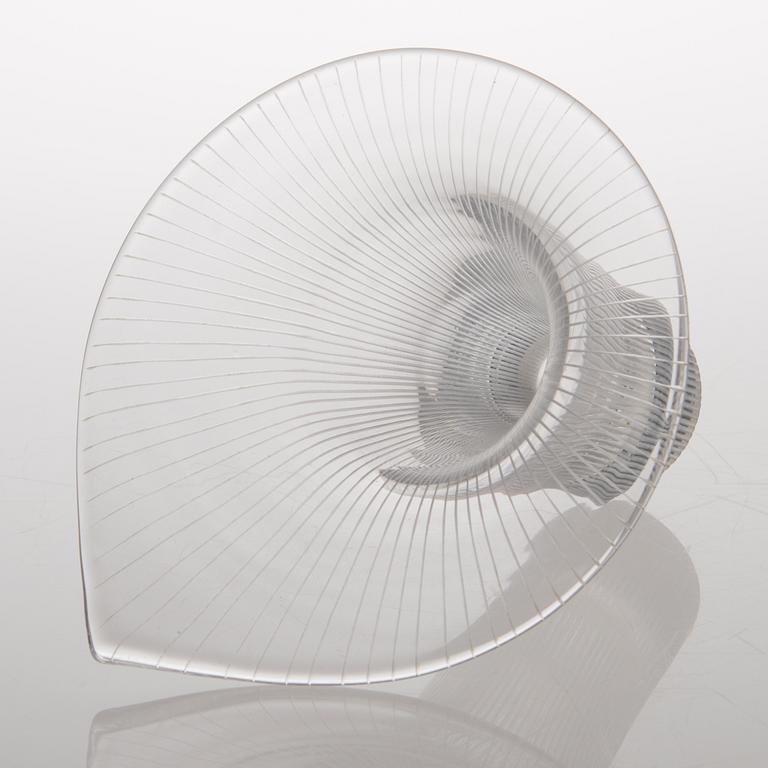 TAPIO WIRKKALA, VAS, glas, "Kantarell", signerad Tapio Wirkkala Iittala -56.