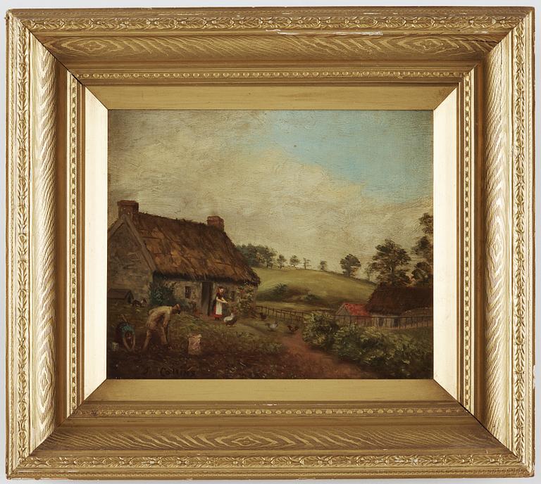 UNKNOWN ARTIST, oil on canvas, signed Collins.