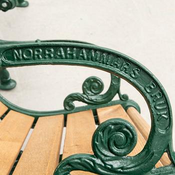 Garden armchairs, a pair, Norrahammar's Ironworks, 20th century.