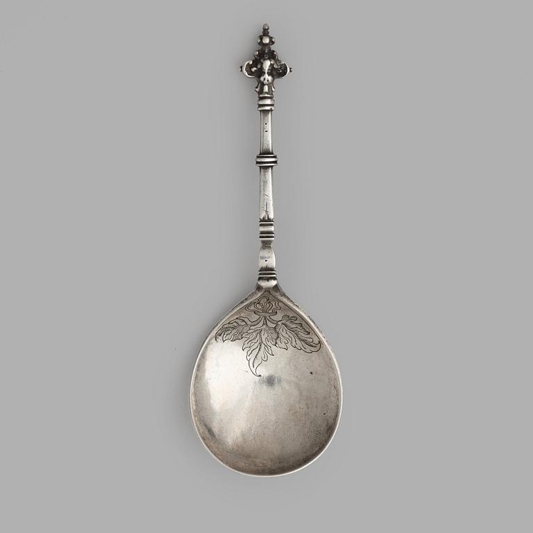 A Swedish 17th century silver spoon, mark of Måns Nilsson Kling, Norrköping (1649-1670-).