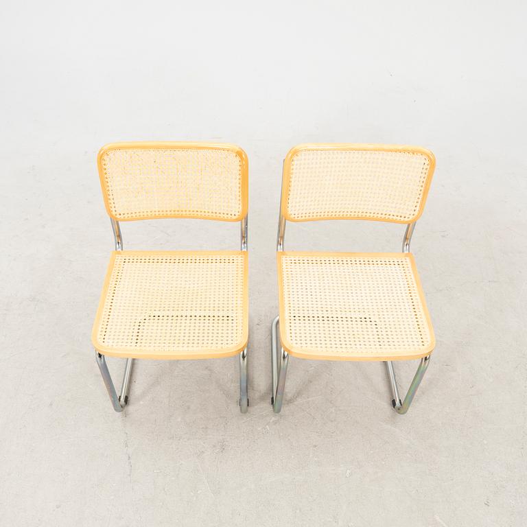 A set of six italian rattan chairs later part of the 20th century.