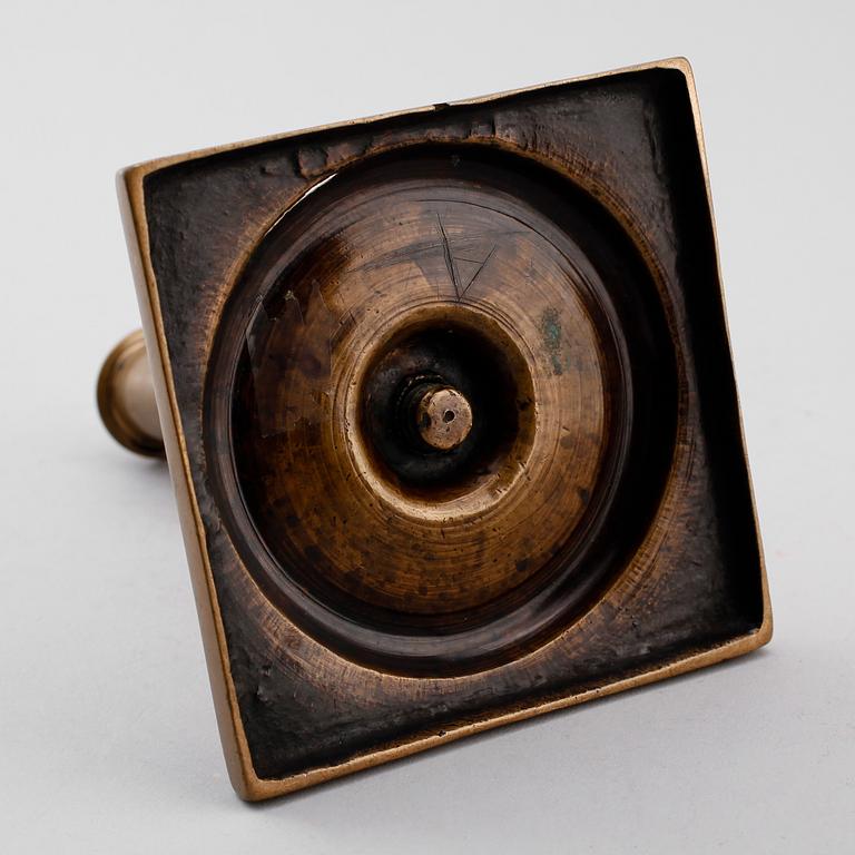 LJUSSTAKE, mässing, barock, 1700-tal.