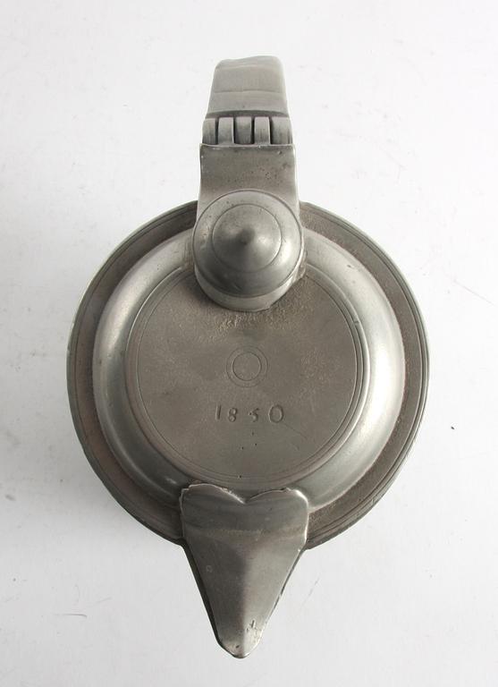SKÄNKSTOP samt CYLINDERSTOP, tenn, 18-1900-tal.