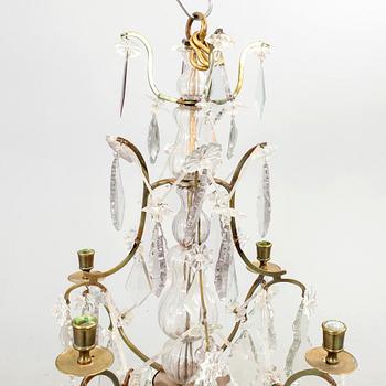 A Rococo style chandelier around 1900.