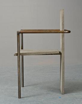 A Jonas Bohlin concrete and iron chair "Concrete", Källemo.