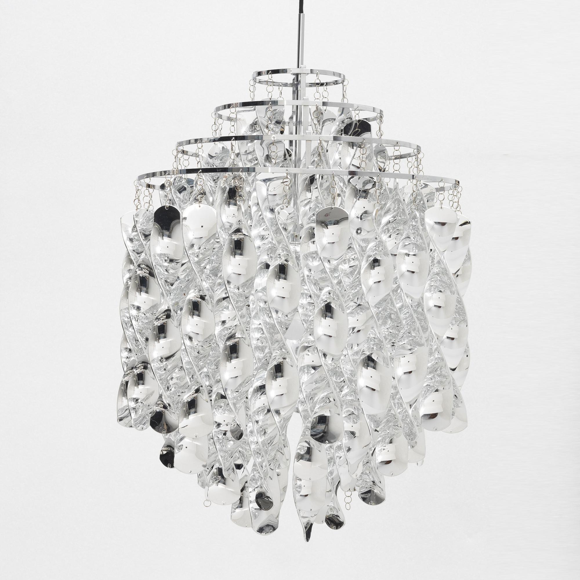 A 'Spiral SP01' pendant lamp by Verner Panton, designed 1969.