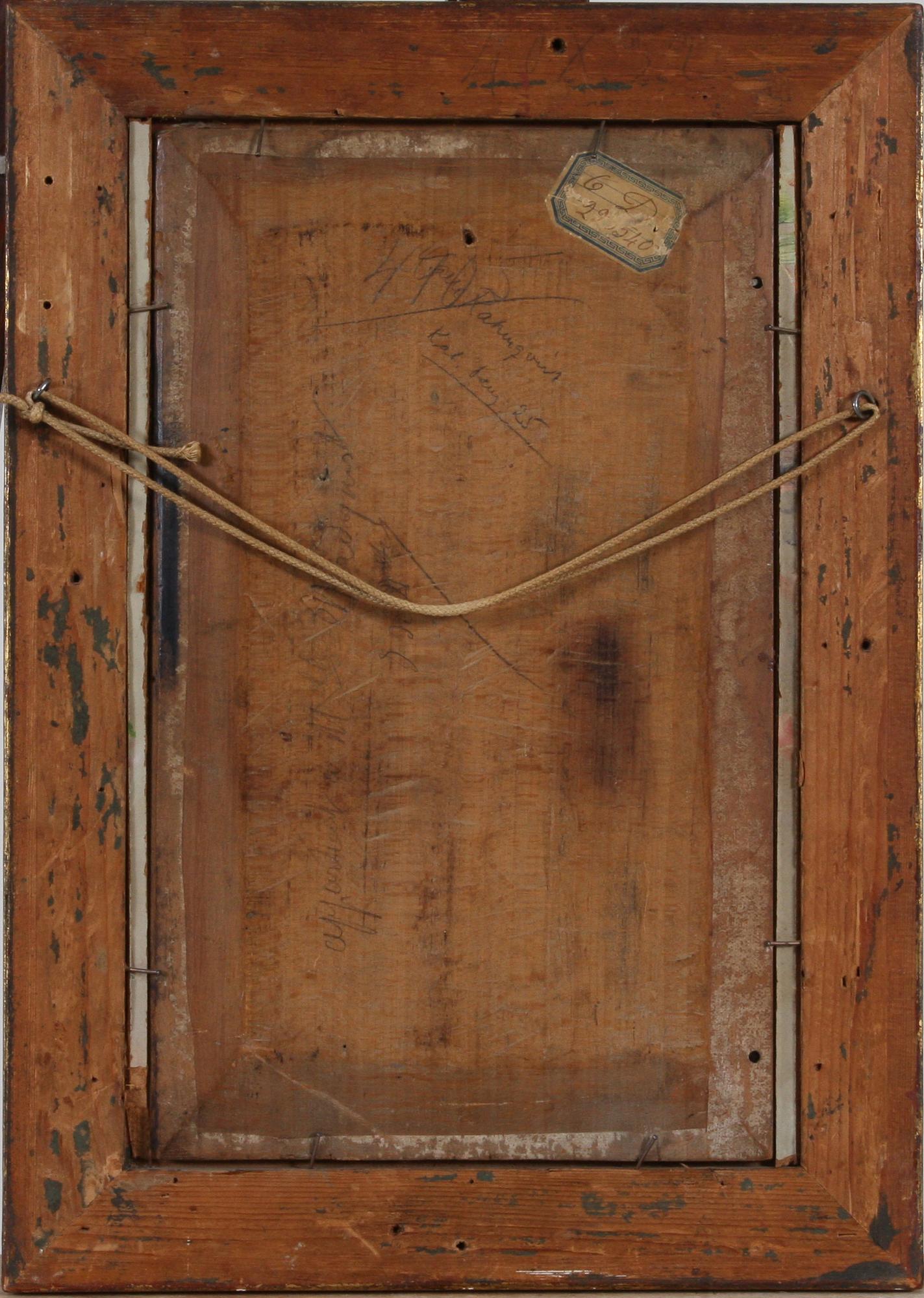 CHARLES JOSHUA CHAPLIN, tillskr, olja på pannå, sign.