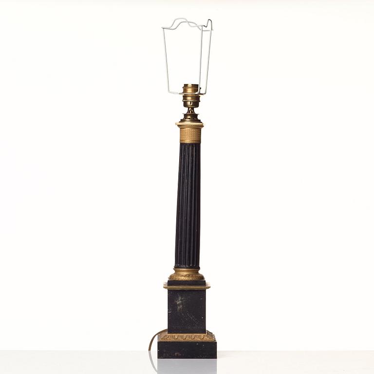 A French late Empire 19th Century table lamp.