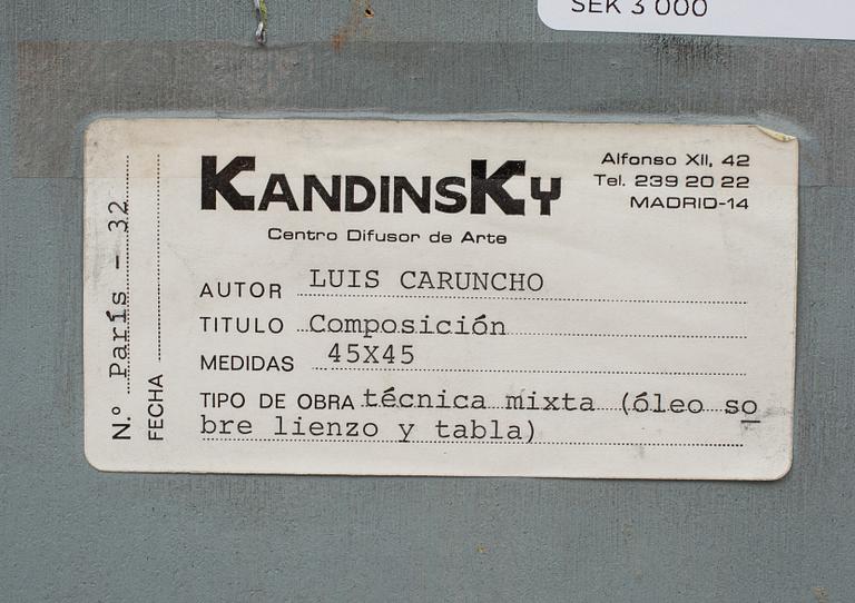 LUIS CARUNCHO, blandteknik, signerad.