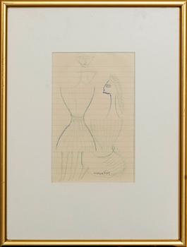 MAX WALTER SVANBERG, 2 bläckteckningar, signerade.