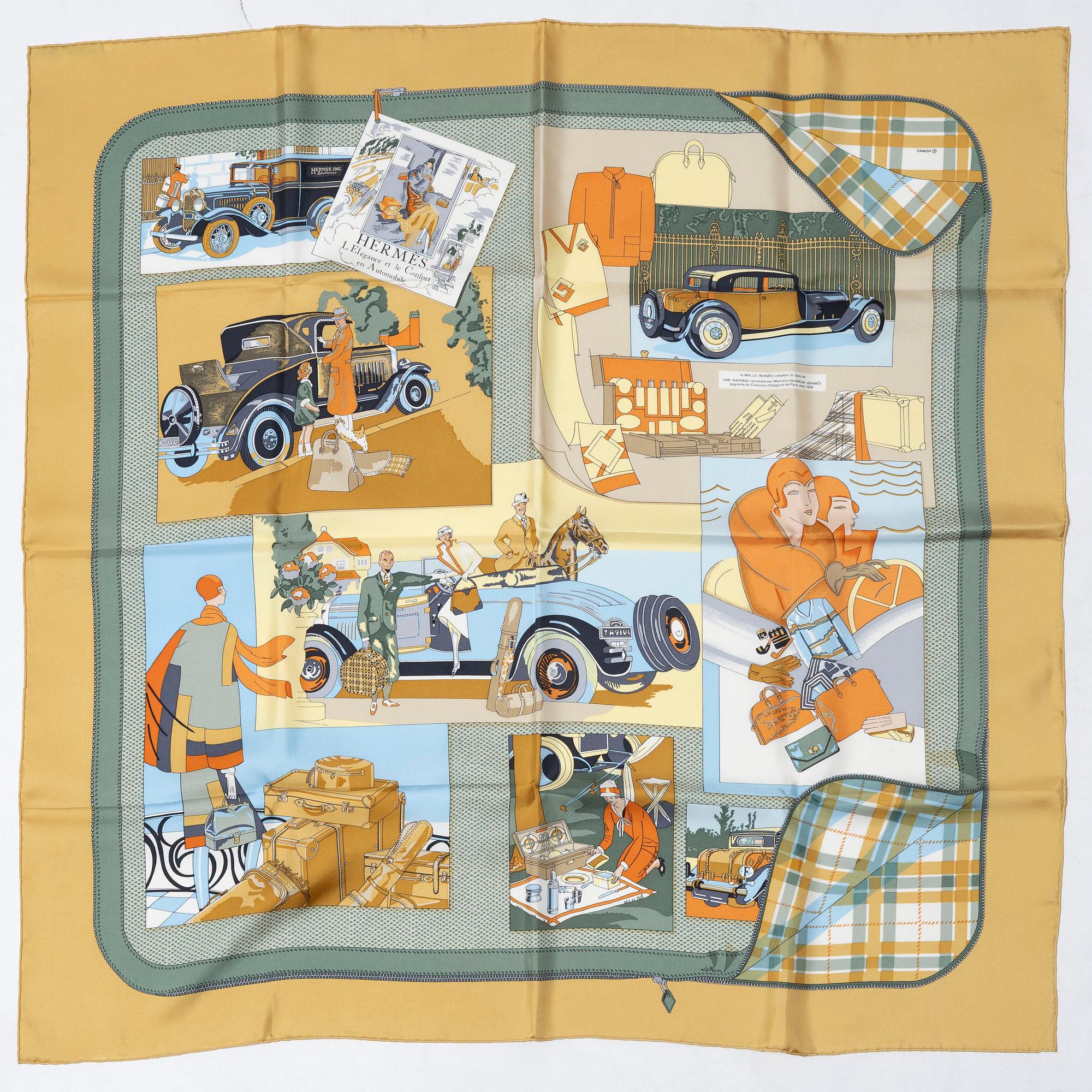 Hermès, scarf, "Elegance and Comfort in Automobiles".
