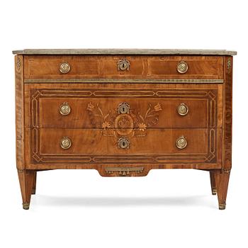 12. A Gustavian 18th century commode attributed to J. Hultsten.