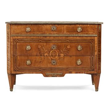 12. A Gustavian 18th century commode attributed to J. Hultsten.