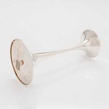 Tapio Wirkkala, ljusstake, silver, "Trumpetti", Kultakeskus, Tavastehus 1987.