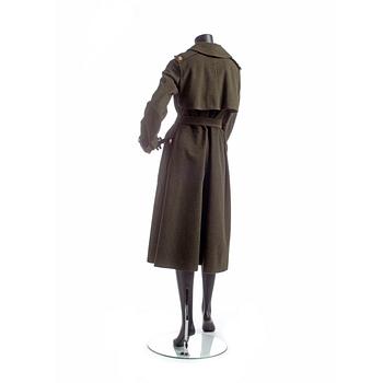 CÉLINE, a green wool coat from the 1960/70's.