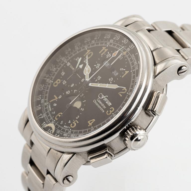 Uhren Forum, Calendrier, chronograph, wristwatch, 41 mm.