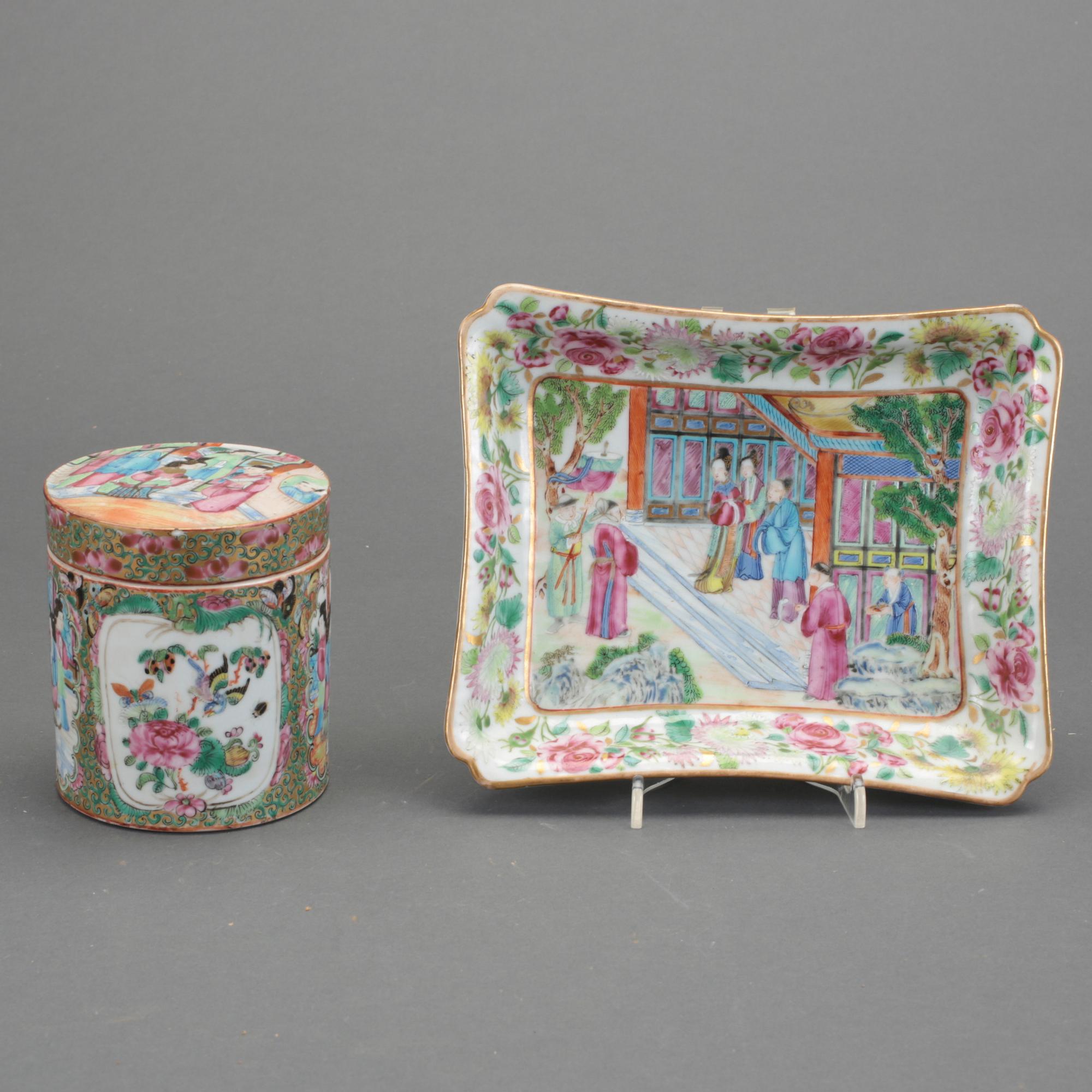 FAT samt TEDOSA, porslin, Kanton, Kina, 1800-tal.