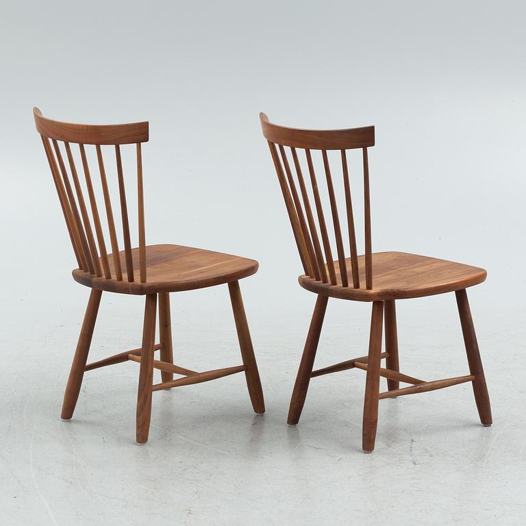 Carl Malmsten, chairs, a pair, "Lilla Åland", Stolab, anniversary edition, 2012.