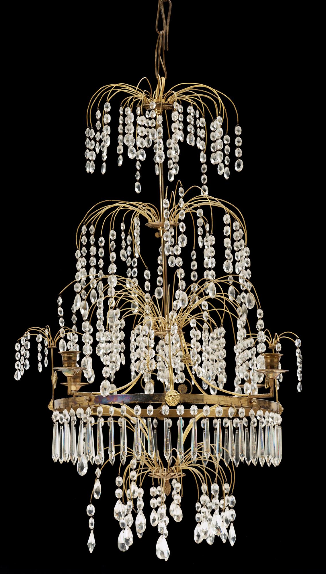 LJUSKRONA, gustaviansk stil, 1800-tal. Höjd ca 88 cm.