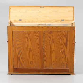 Wooden box with 53 school posters, 20th century.