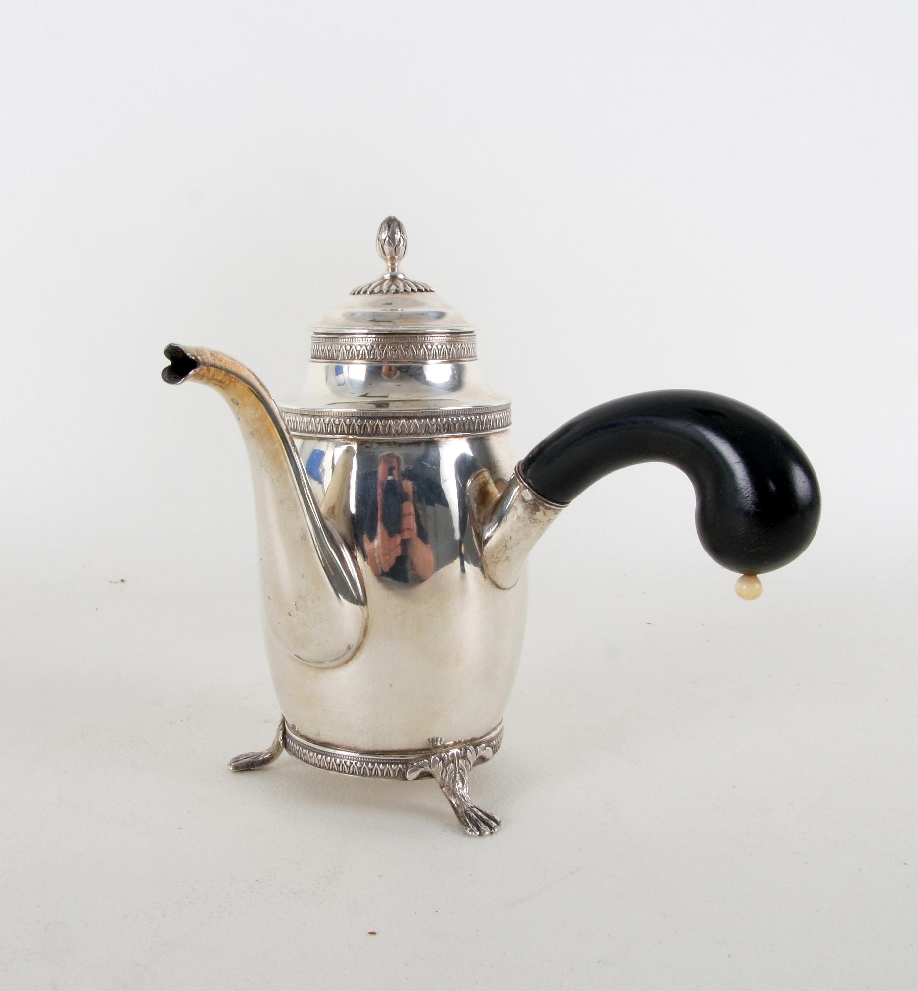 CHOKLADKANNA, silver. Johan Fredrik Björnstedt, Stockholm, 1822.