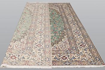 A carpet, Nain Part silk, ca 353 x 250 cm.