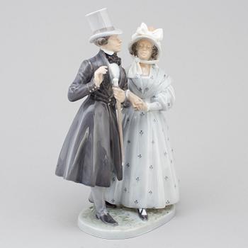 A Royal Copenhagen porcelain figurine, 'Victorian couples'.