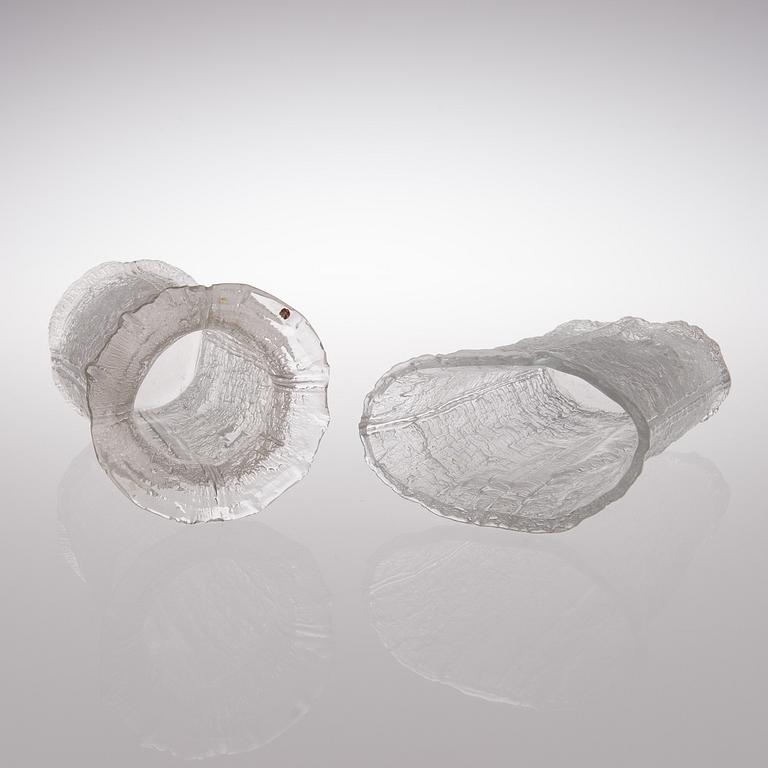 TIMO SARPANEVA, VAS, glas, Finlandia-serien, signerad Timo Sarpaneva -3350 och -3763.