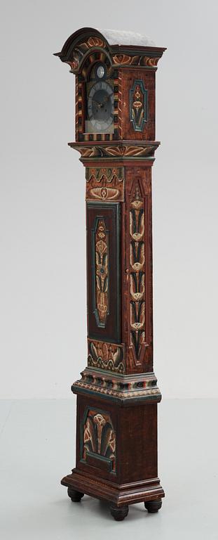 A Swedish grandfather clock, marked EHS 1791.