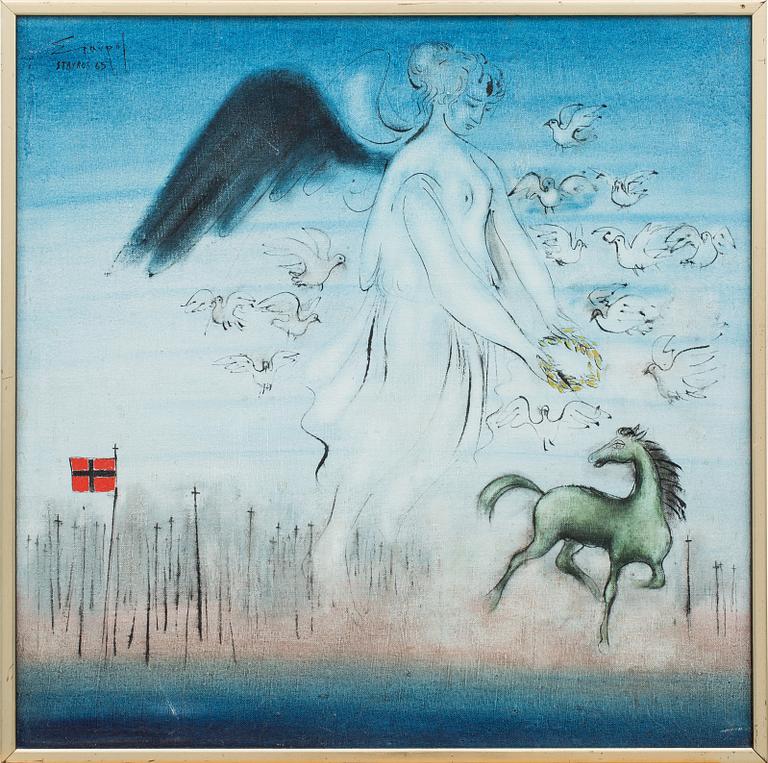 STAVROS PAPASSAVAS, olja på duk, signerad och daterad -65.