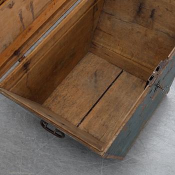 A Swedish painted chest, possibly from Hälsingland, dated 1825.