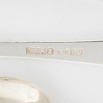 Jacob Ängman, bestickservis, silver, 52 delar, "Rosenholm", GAB, 1958-1977.