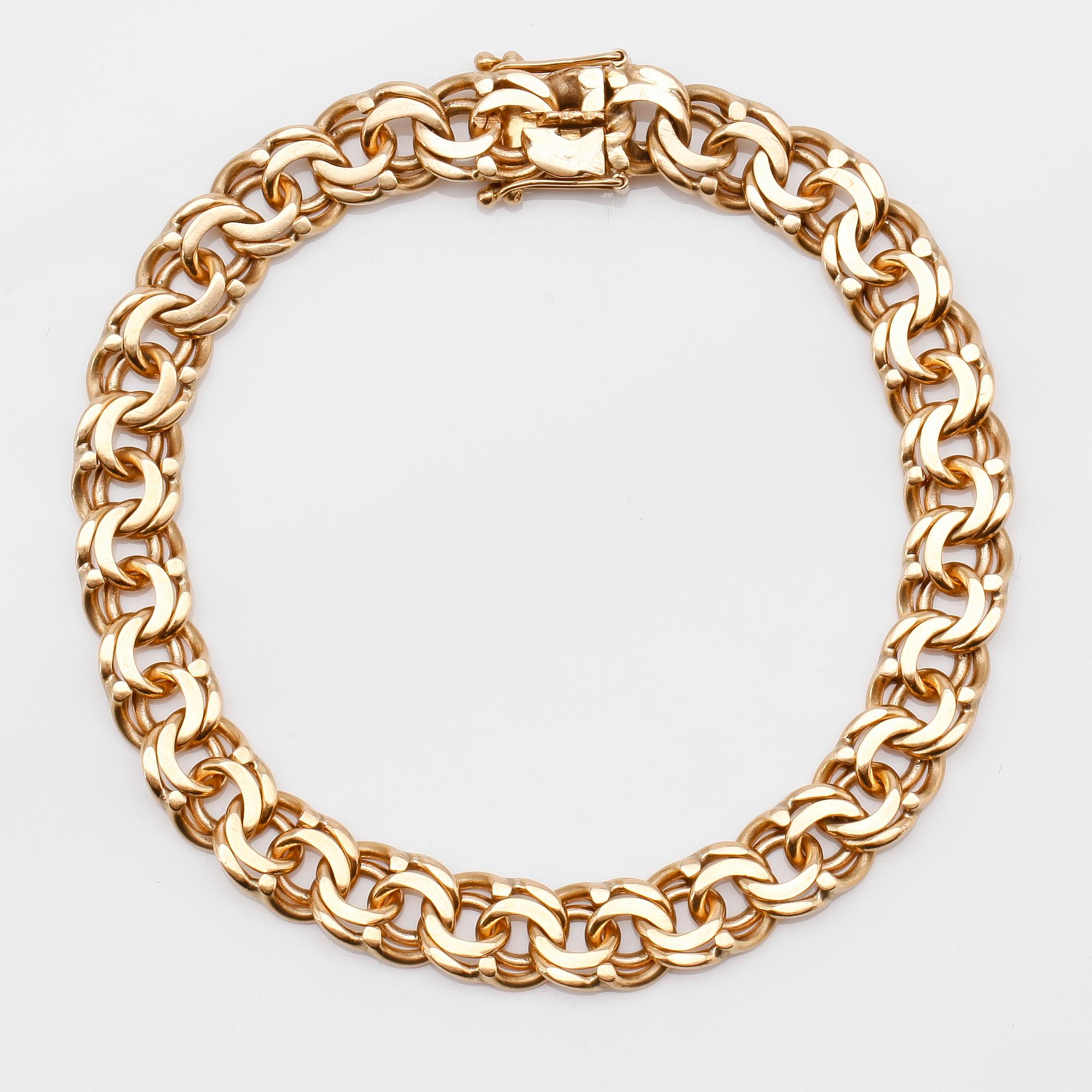 ARMBAND, 18K guld, svenska stämplar, 1964. Vikt ca 27 g.