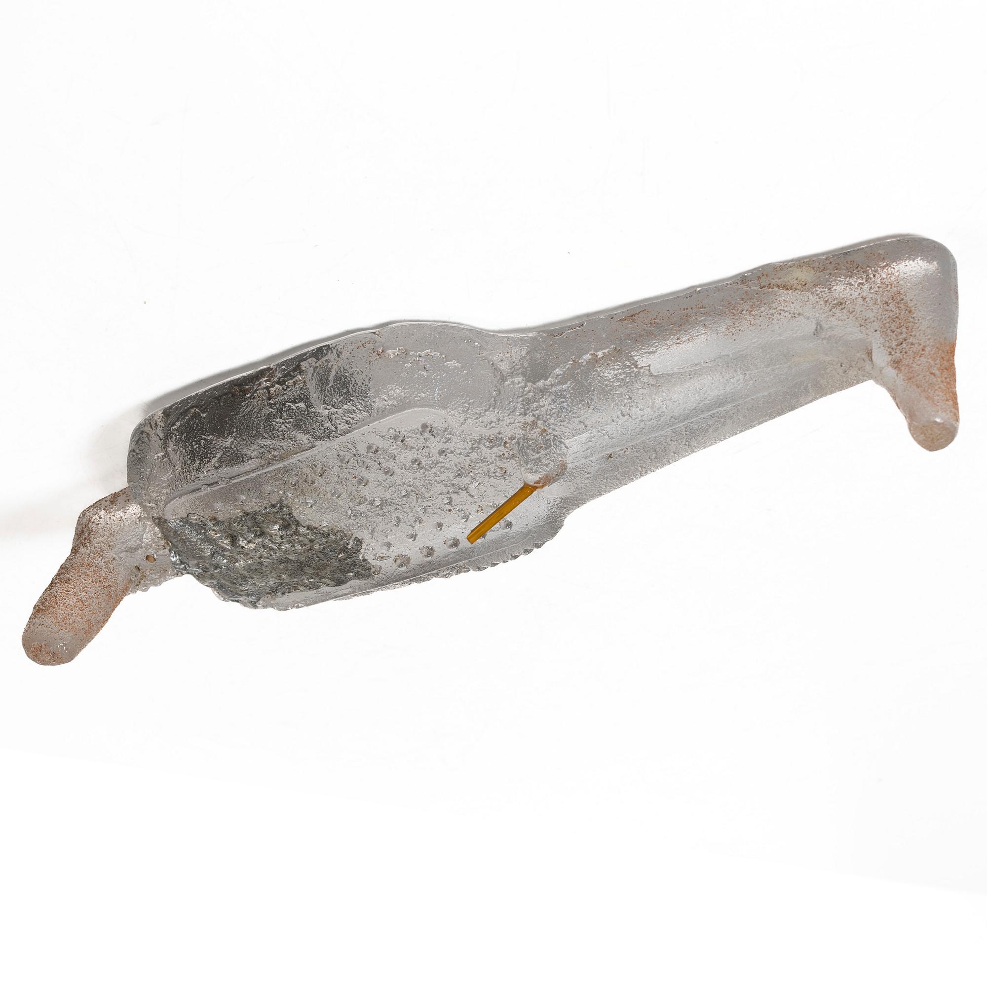 Bertil Vallien, unik väggskulptur, sandgjutet glas, "Idol".