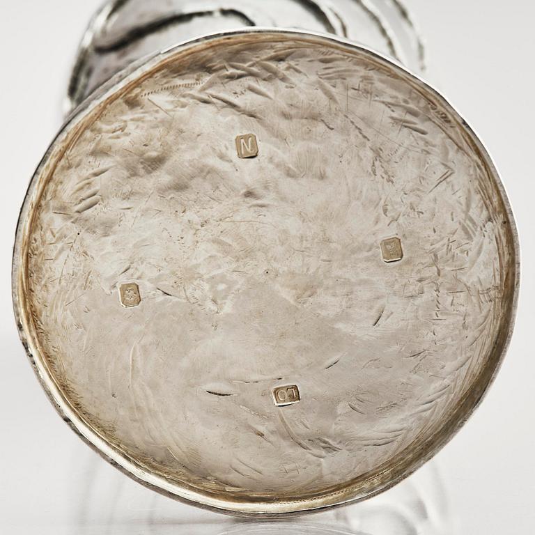 Louis Osman, a large Britannia silver beaker, London 1987.