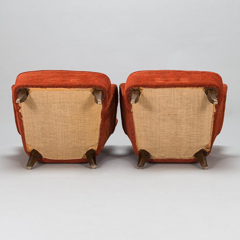 Ilmari Lappalainen, a pair of 1950's 'Laila' armchairs for Asko, Finland.